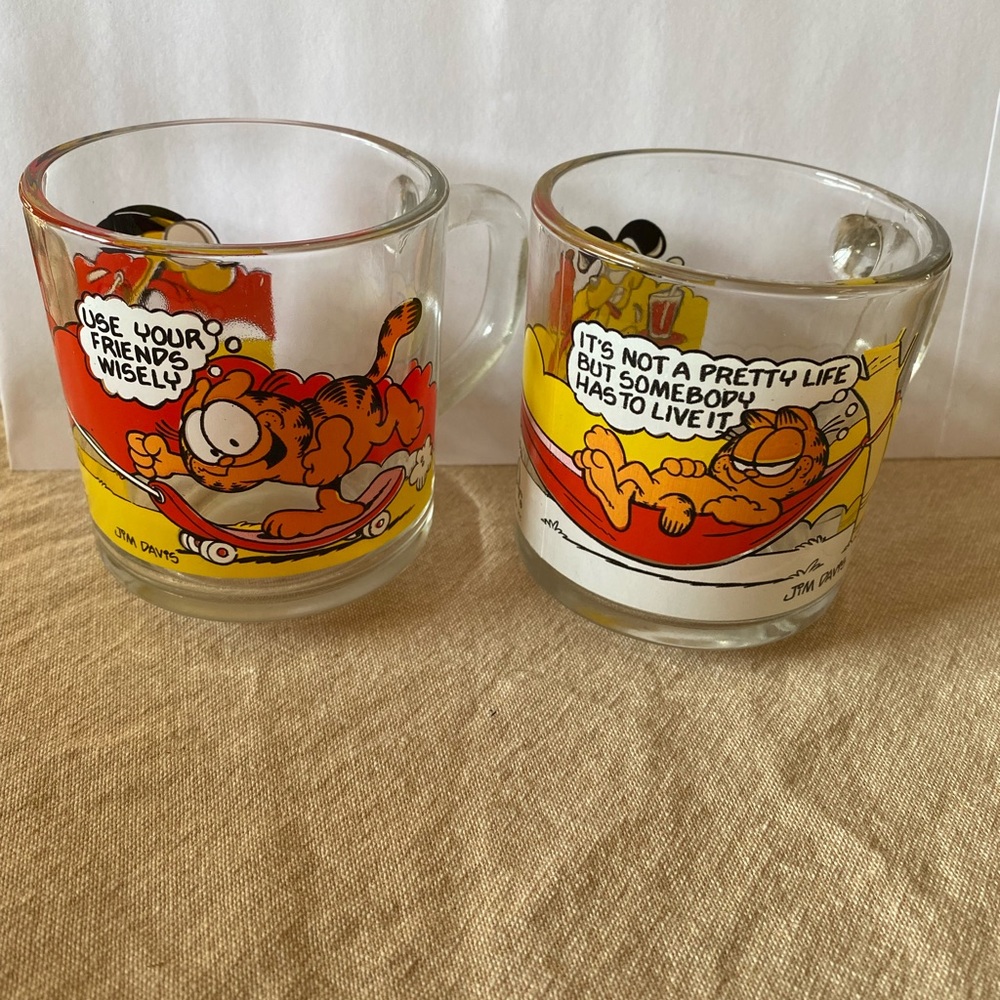 Vintage Garfield “Jim Davis” Mugs